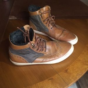 ASOS high top wing tip shoes